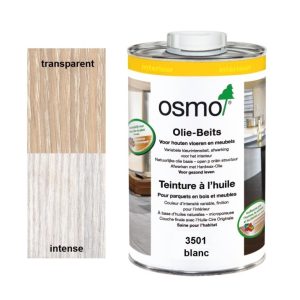 Teinture à l'huile Blanche OSMO pour traitement du bois