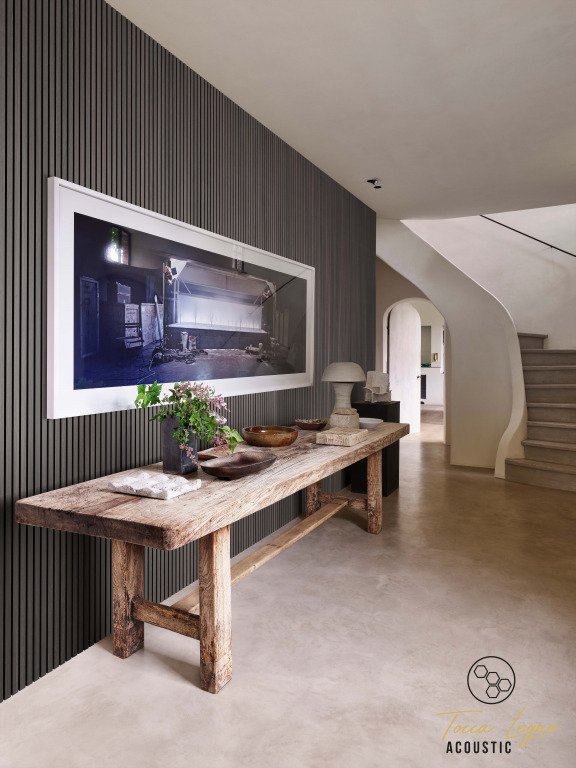 Panneau mural acoustique ébène invisible