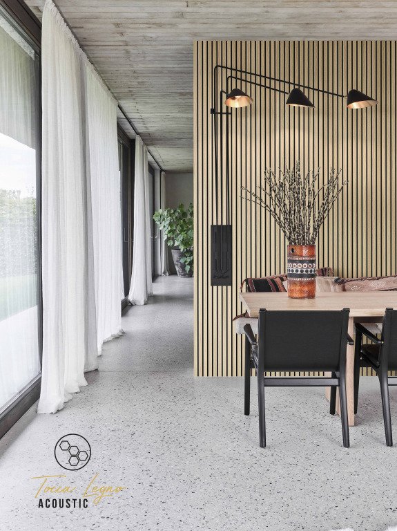 Panneau mural acoustique chêne invisible