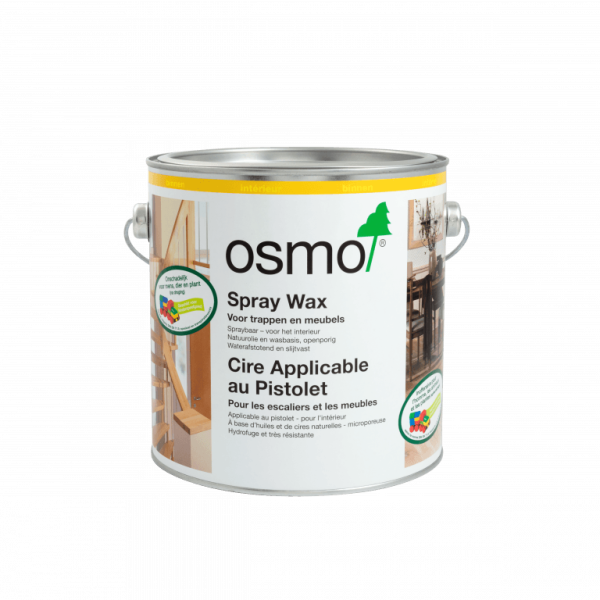 Huile cire OSMO mat incolore applicable au pistolet 3084 2,5L