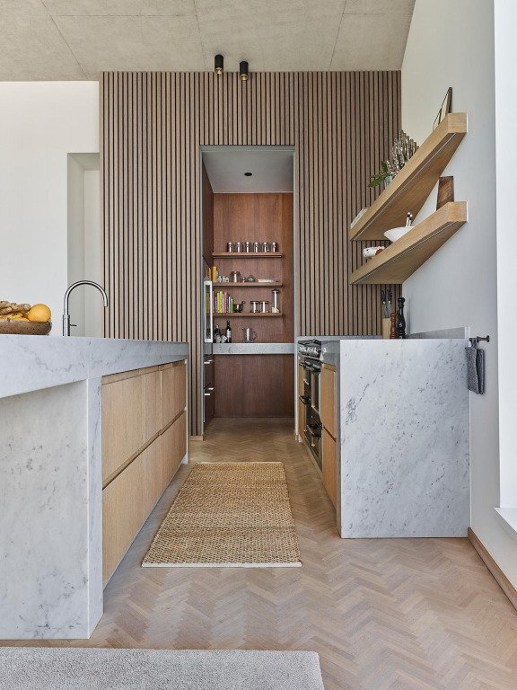 Panneau mural acoustique noyer invisible